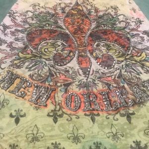 💜New Orleans bling bejeweled mardi gras tank